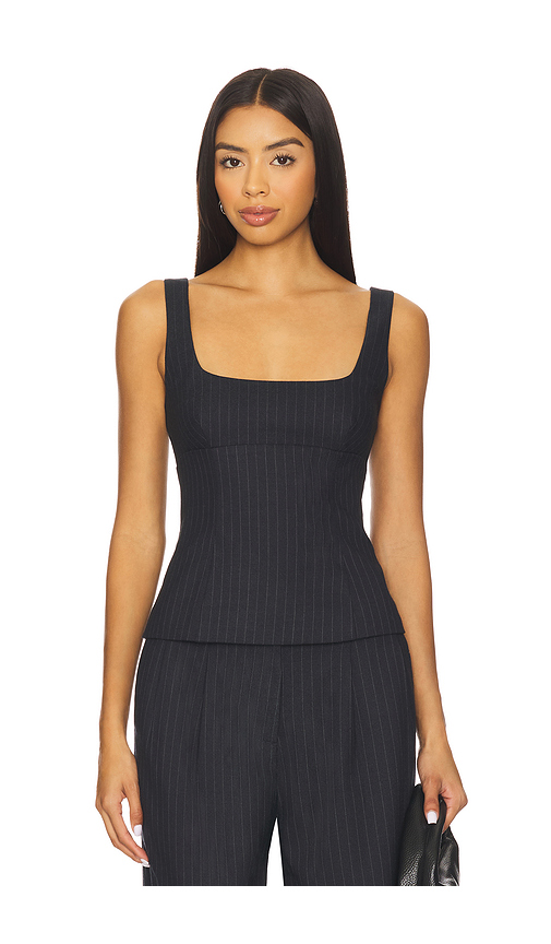 Lovers and Friends Denise Top in Navy Pinstripe. XS also in L, M, S