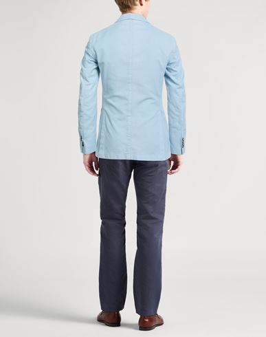Man Blazer Sky blue Size 38 Cotton, Polyamide