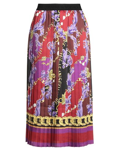 Woman Midi skirt Burgundy Size 2 Polyester