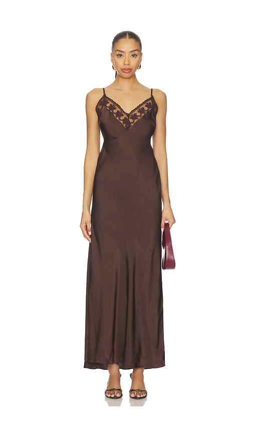Bardot Bonita Lace Trim Maxi Dress in Chocolate. 10. Also , 2, 4