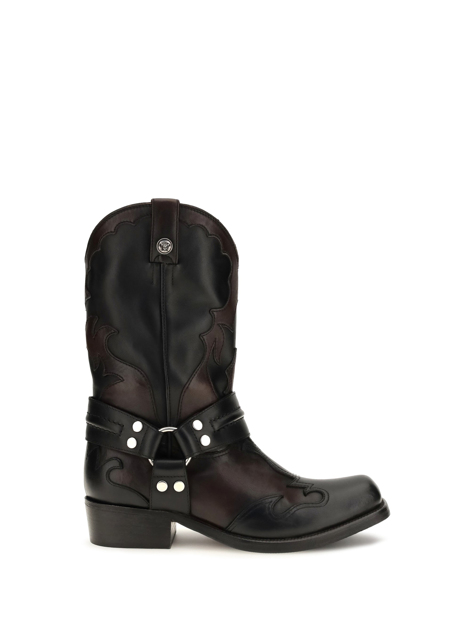 Sylvester Cowboy Boots — Black