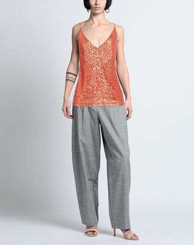 The Nina Studio Woman Top Orange Size 2 Polyester