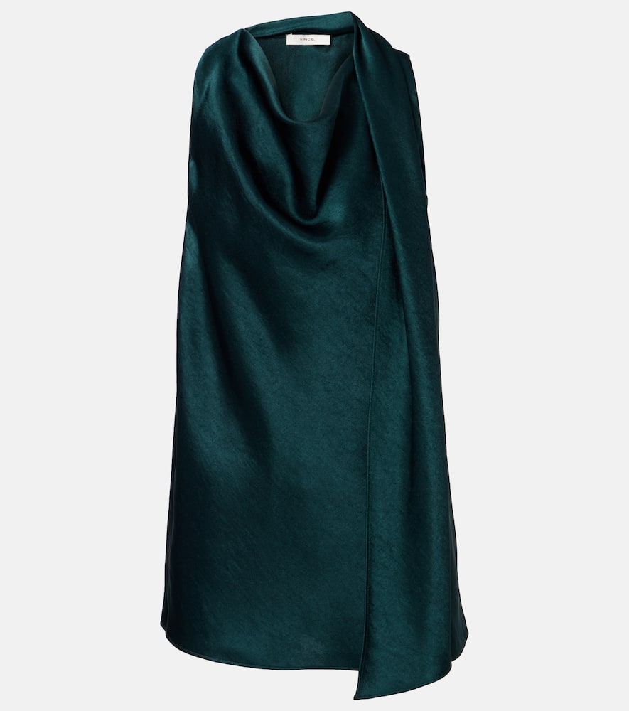 Scarf-detail satin top
