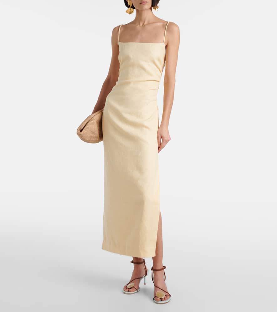 Tamara linen midi dress
