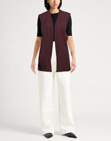 Crème Woman Cardigan Burgundy Size 6 Virgin Wool
