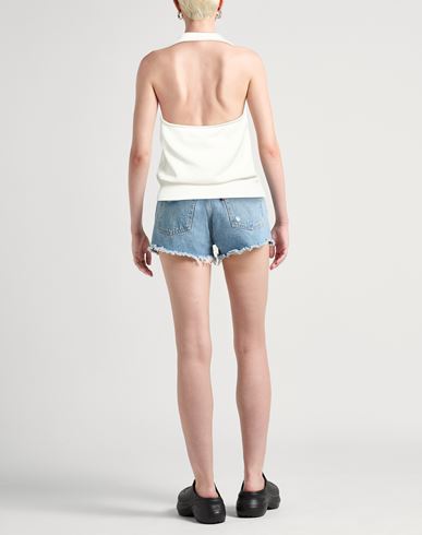 Woman Top White Size M Cotton, Nylon