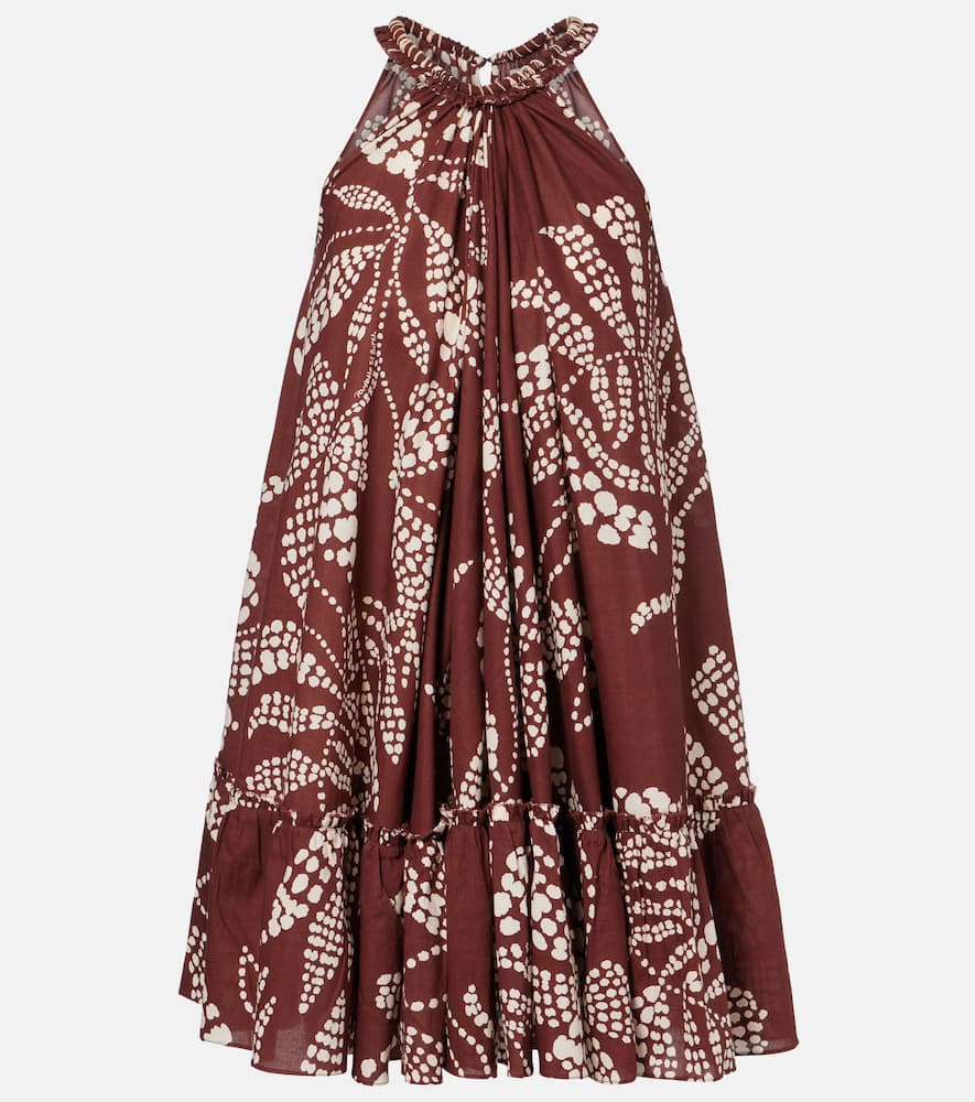 Cleo printed cotton minidress