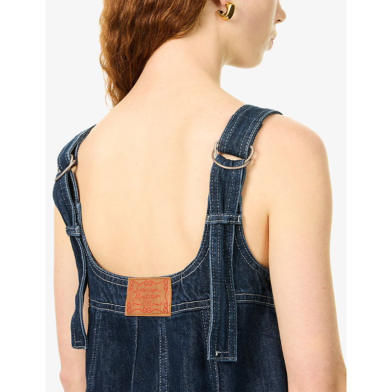 Womens Immy Flared Denim Mini Dress