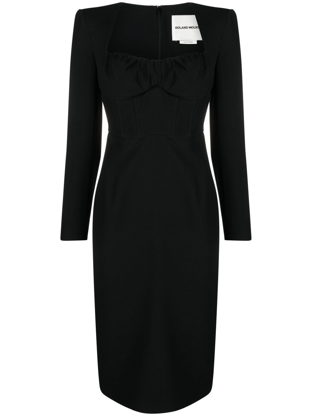 Sweetheart midi dress - Black