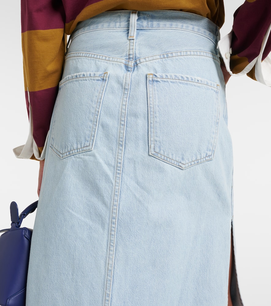 Agolde Astrid Slice denim maxi skirt