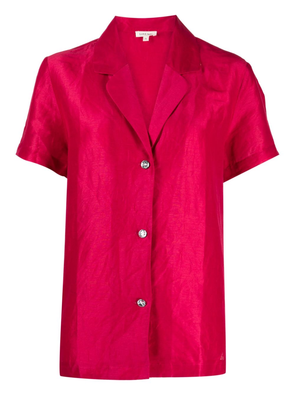 Bridget satin-finish pyjama top - Pink