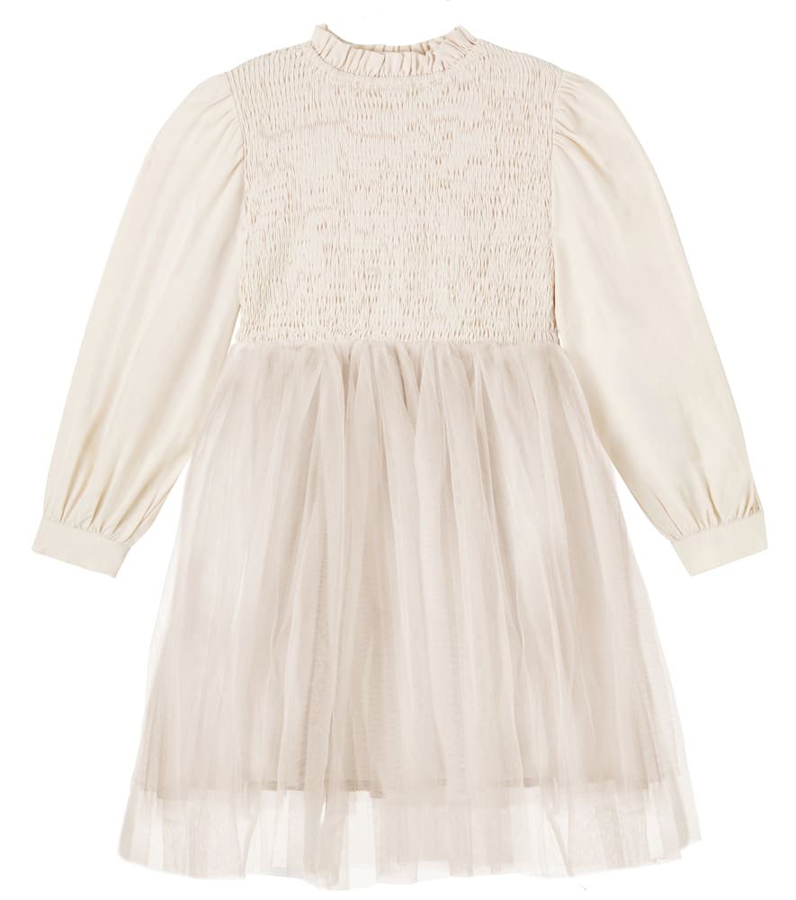 Janice shirred tulle dress