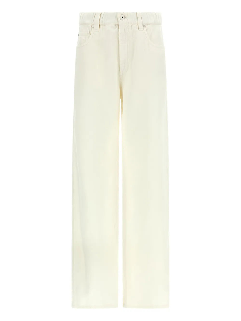 Elastic Waistband Trousers — Ivory