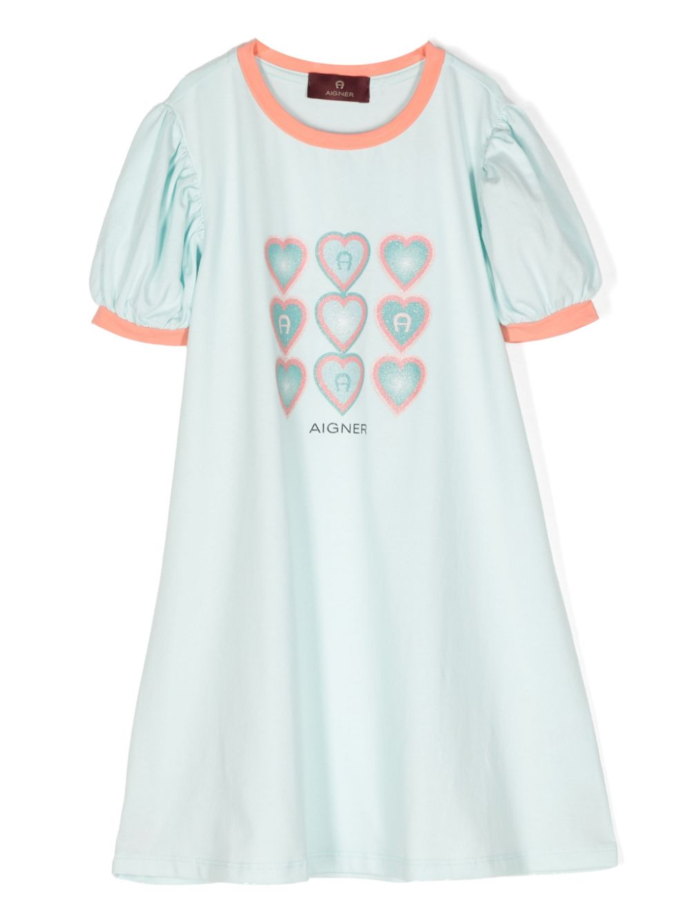 Graphic-print cotton-blend dress - Blue