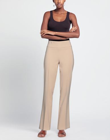 Woman Pants Beige Size 12 Polyester, Elastane