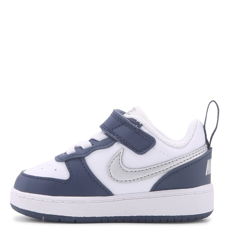 Kids' Court Borough Low Recraft Sneaker Baby/Toddler Shoes (White/Navy/Silver)