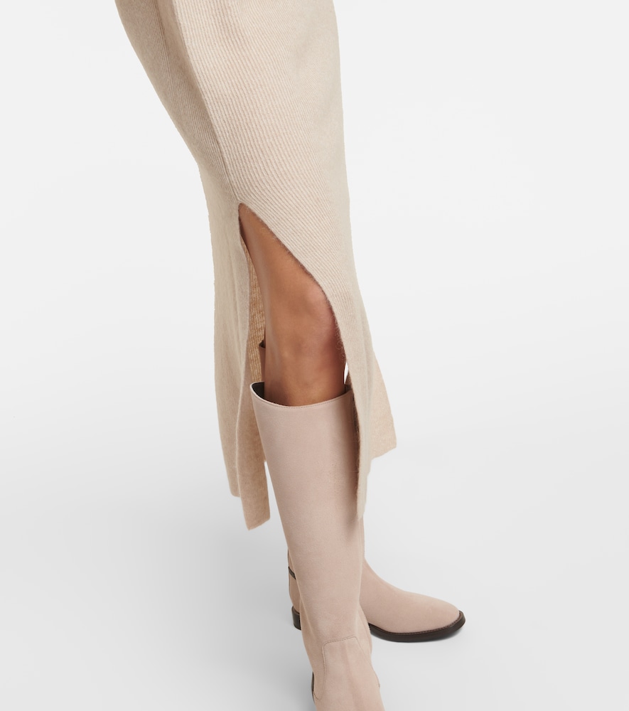 Alpaca and cotton midi dress