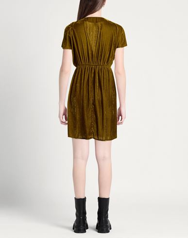 Woman Mini dress Military green Size M Viscose, Polyamide