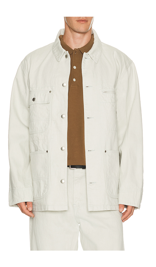Vowels Chore Jacket in Ivory - Ivory. 1 also