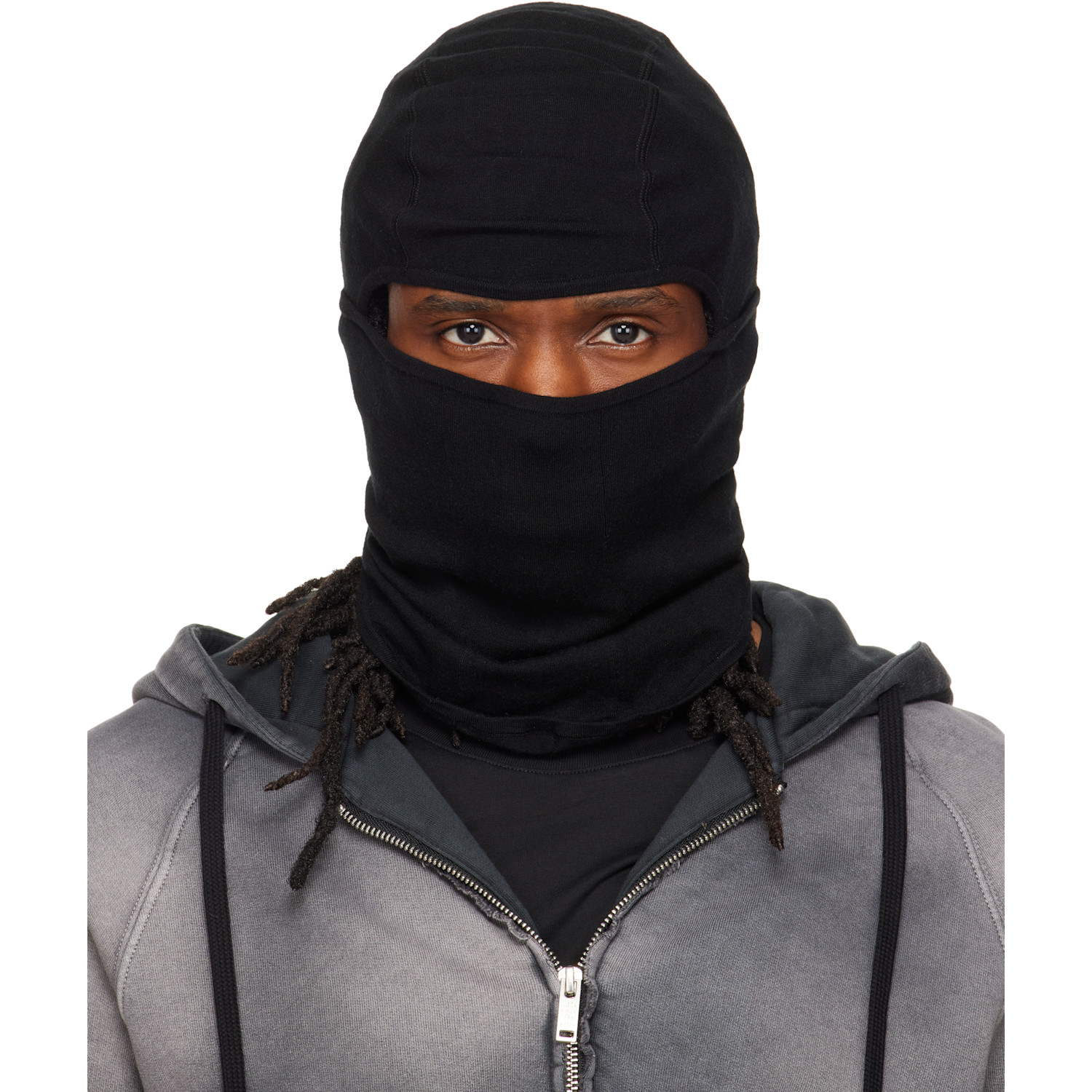 Black Cashmere Blend Performance Knit Balaclava