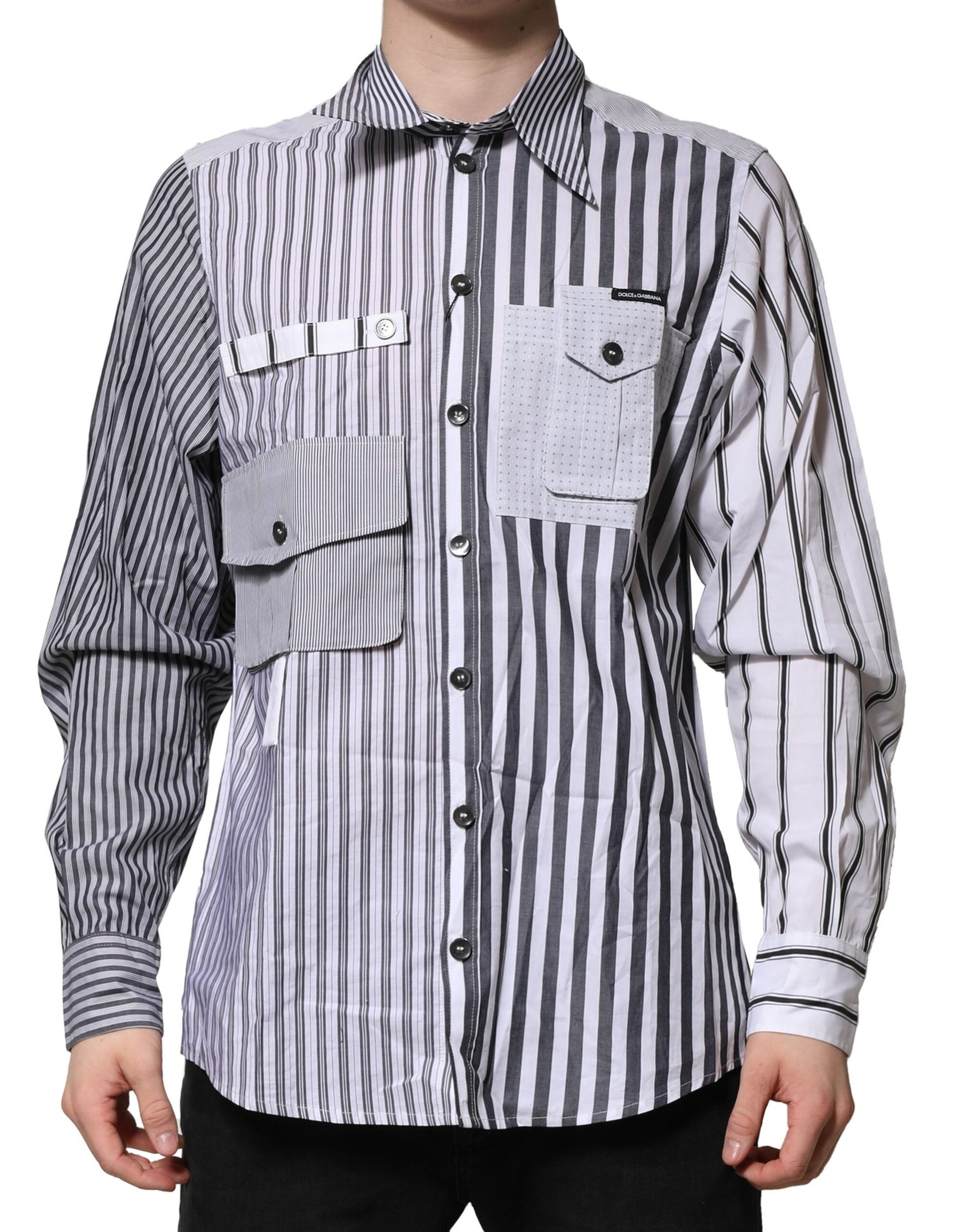 Striped Cotton Shirt — White