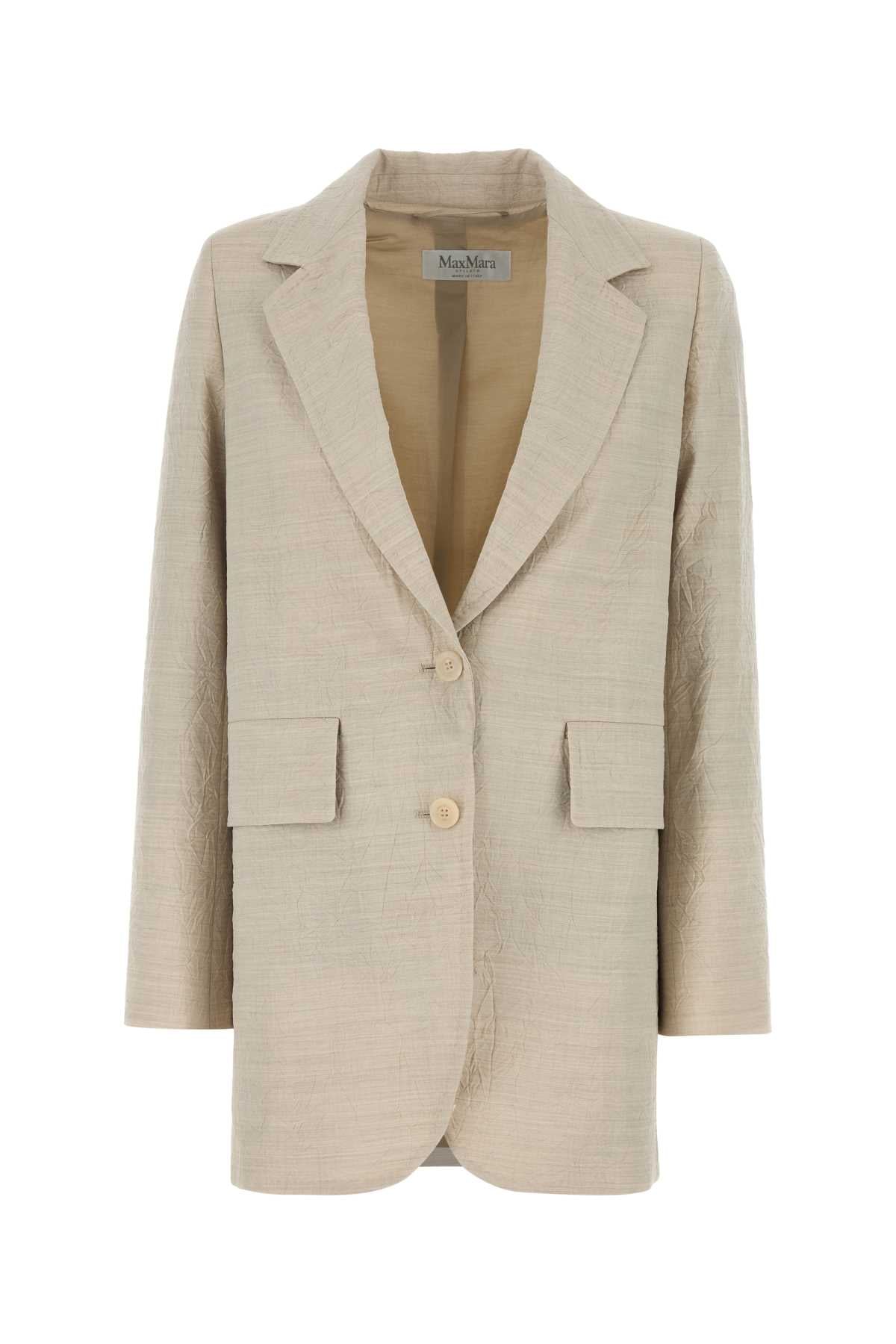Virgin Wool Blazer — Beige