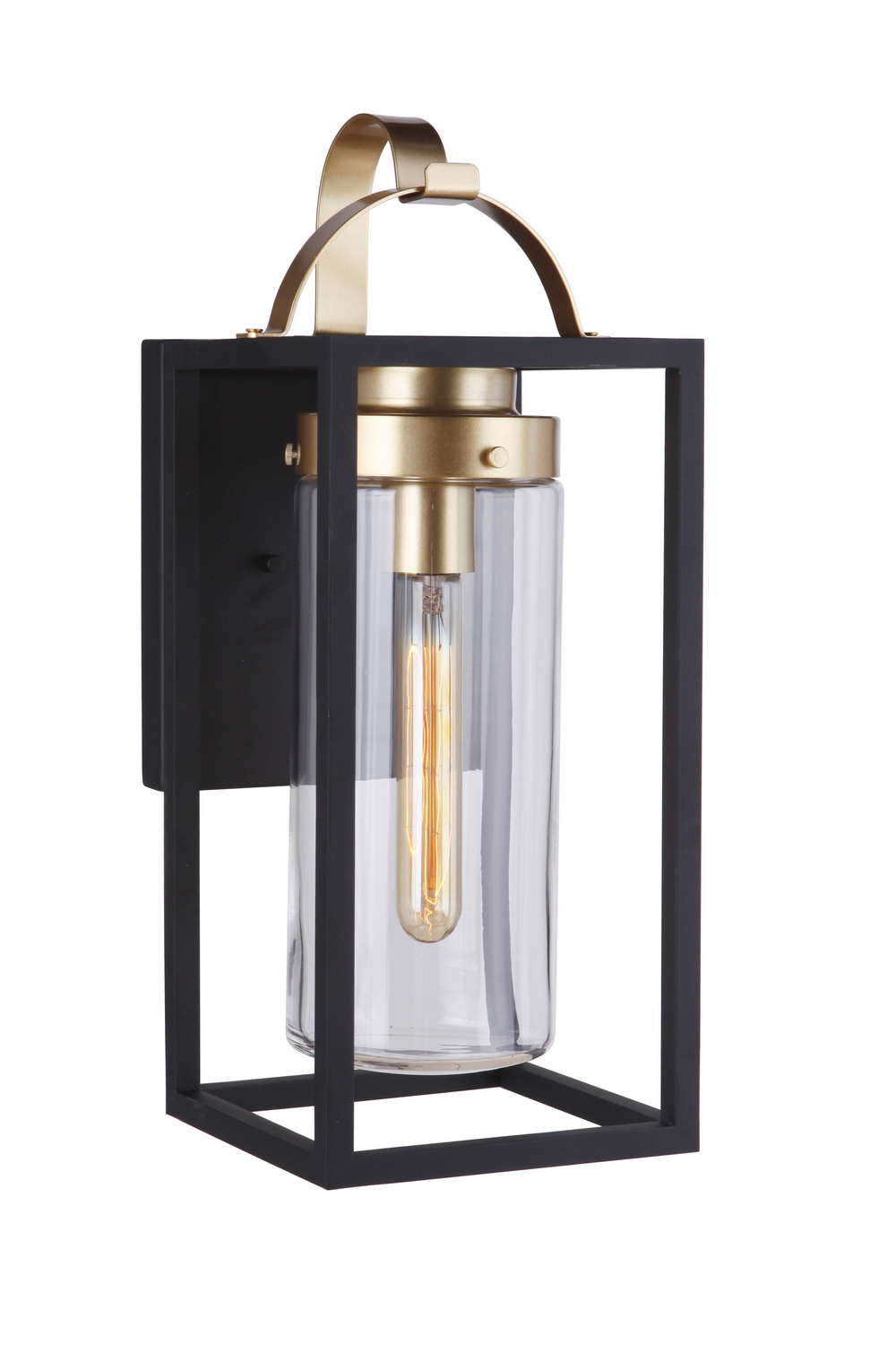 Midnight Satin Brass One Light Outdoor Wall Mount from the Neo Collection