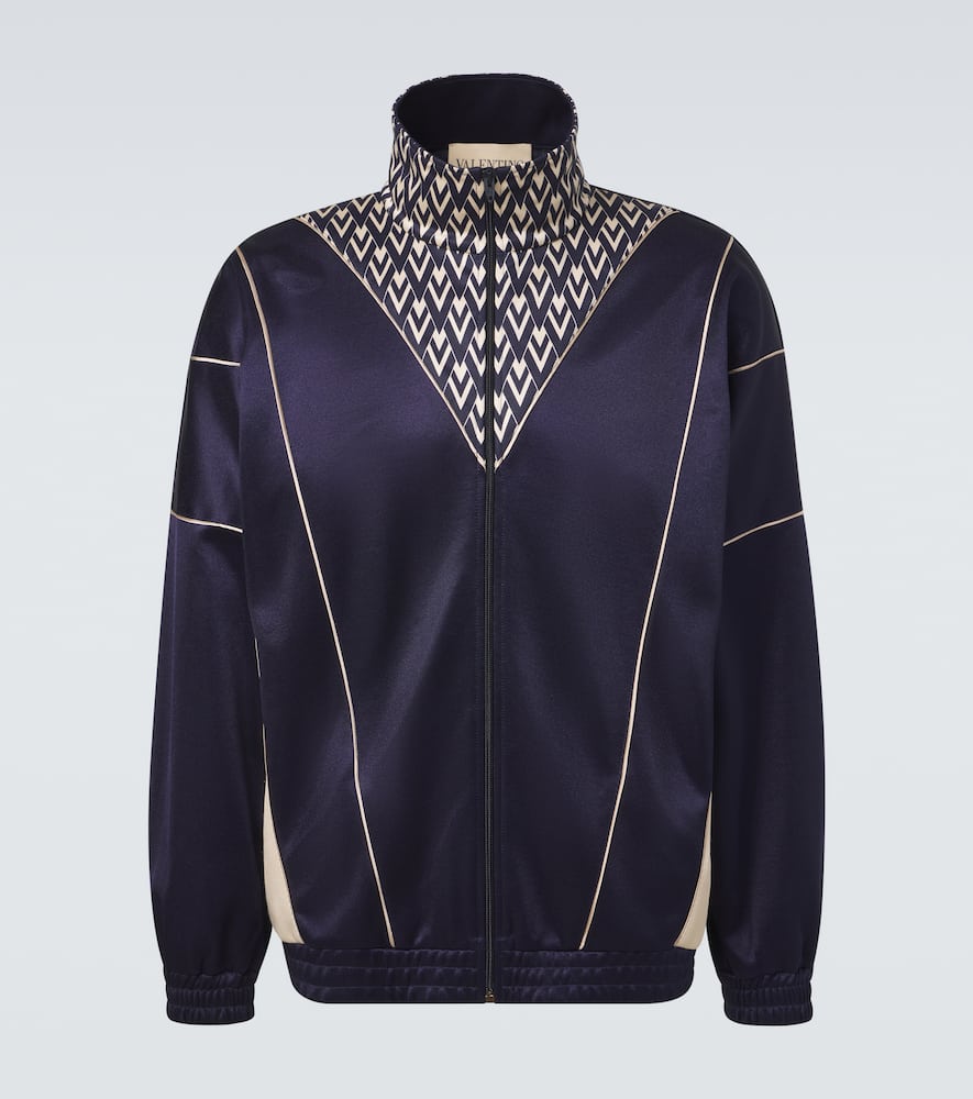 Printed jersey jacket