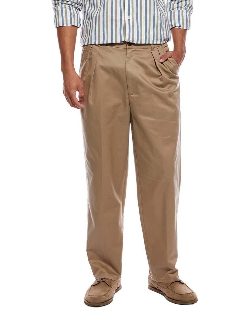 Twill Pleated Relaxed Pant
