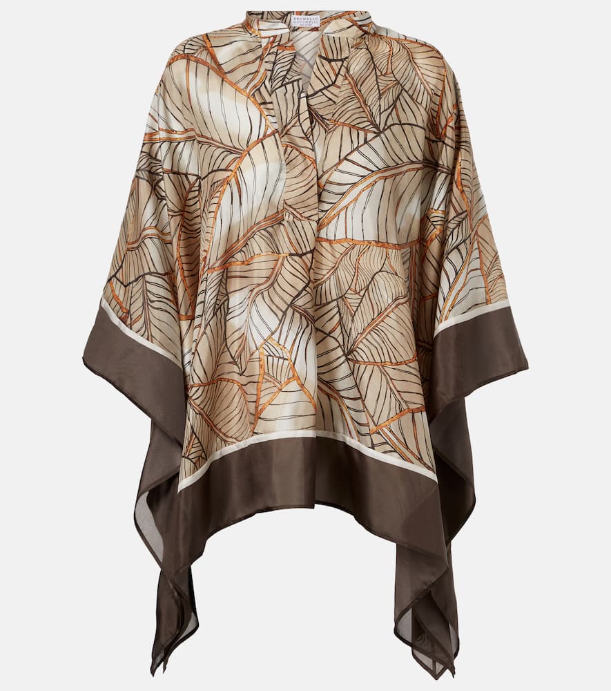 Printed silk shirt