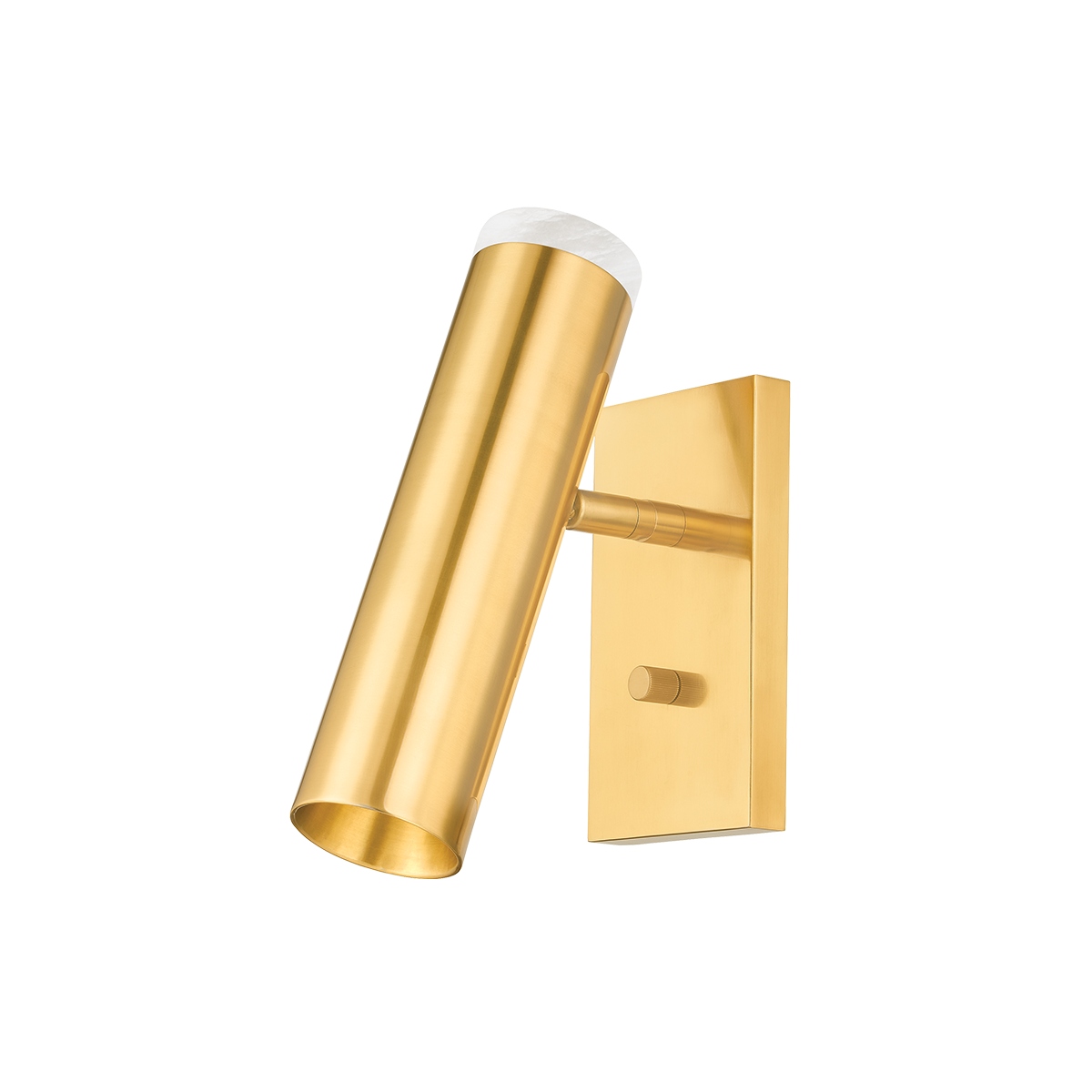 Aged Brass One Light Wall Sconce from the Clark Collection