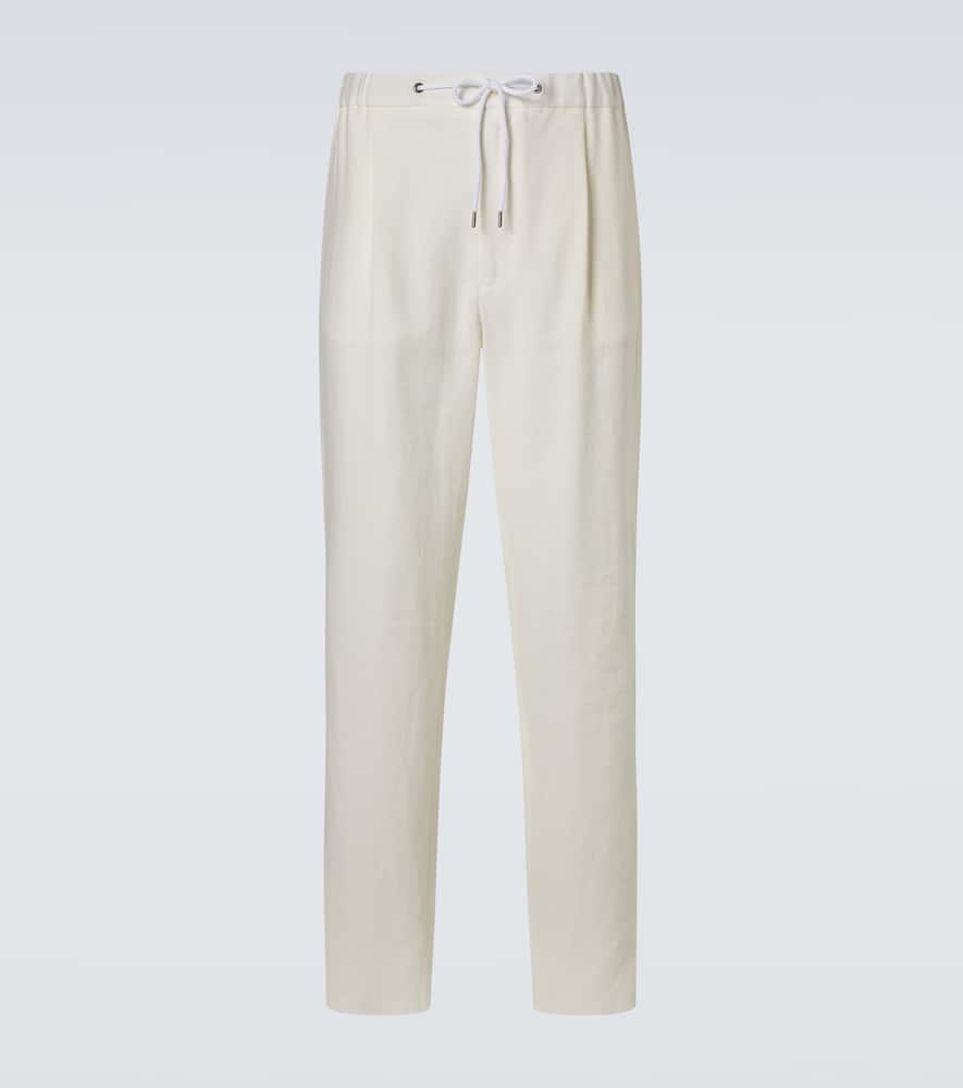 Linen canvas tapered pants