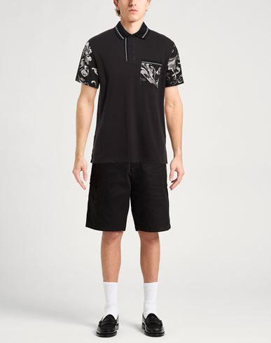Man Polo shirt Black Size L Cotton