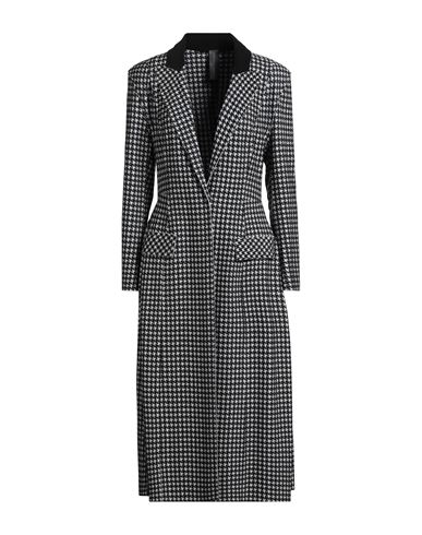 Woman Overcoat & Trench Coat Black Size 6 Polyester, Elastane