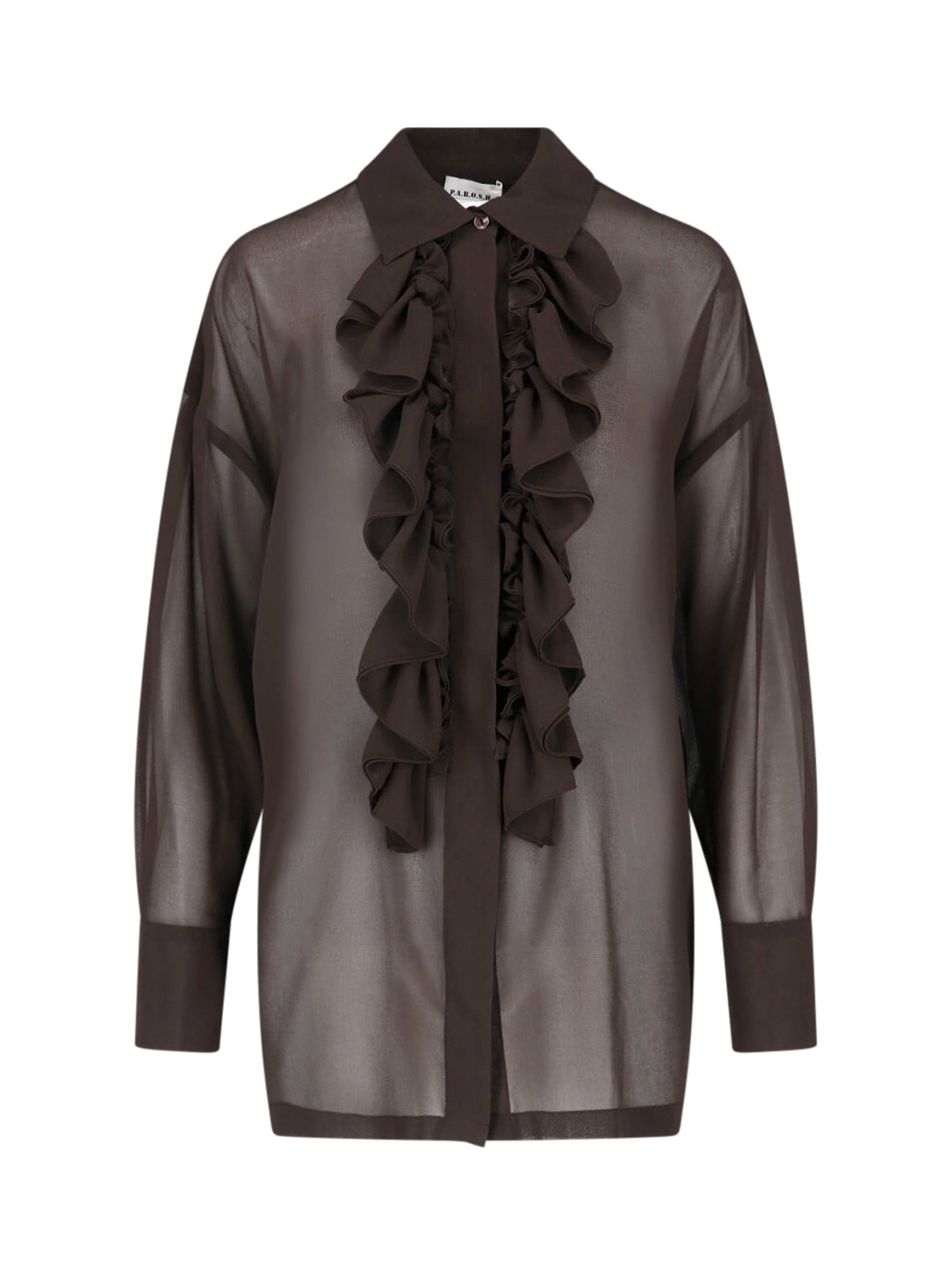 Women's 100% Polyester Button-Front Shirt