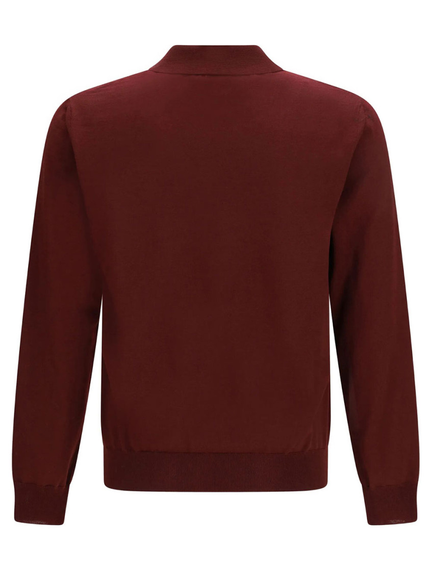 Maroon Shirt Collar Polo