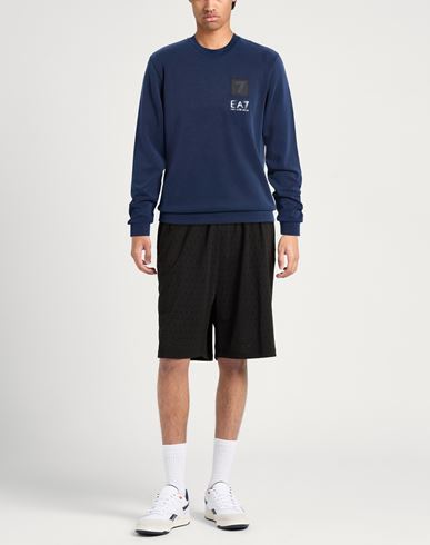 Man Sweatshirt Navy Size 3XL Modal, Polyester, Elastane