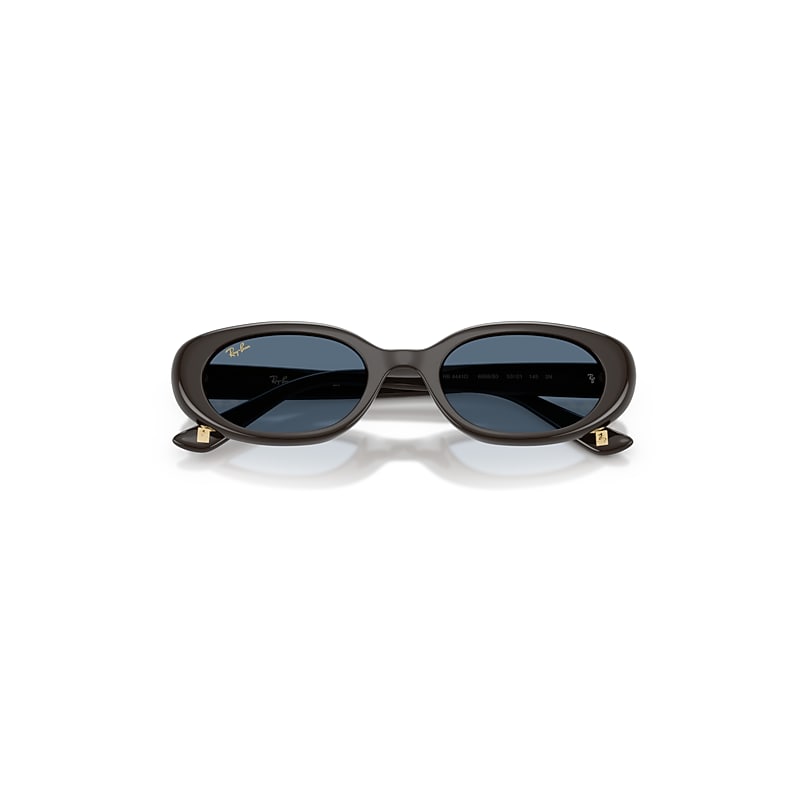 Ray-Ban Rb4441d Year Of The Horse Edition Sunglasses Full Dark Brown Frame Blue Lense