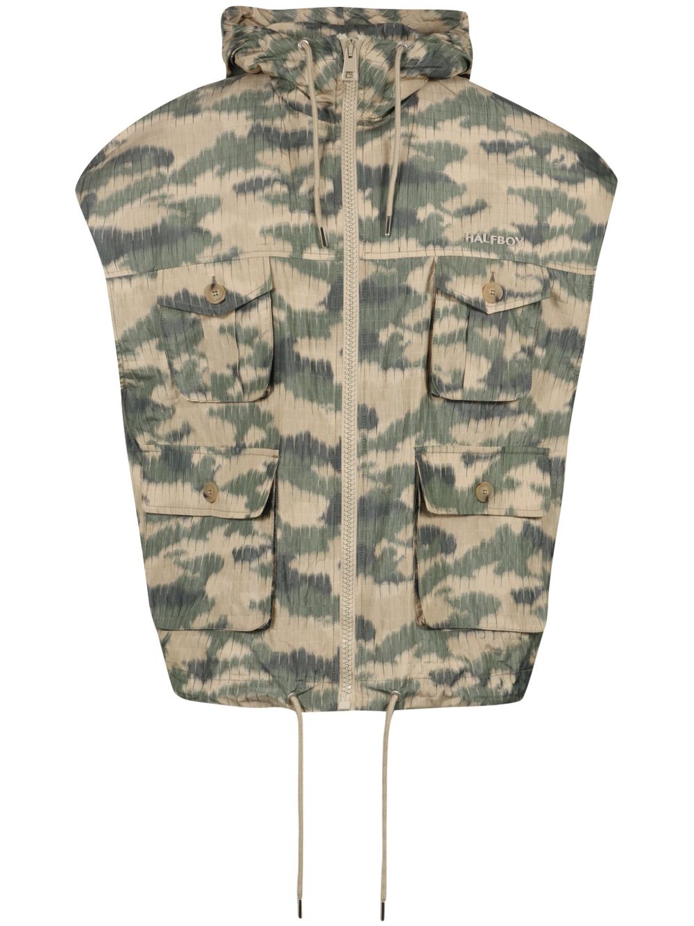 Halfboy hooded gilet - Neutrals
