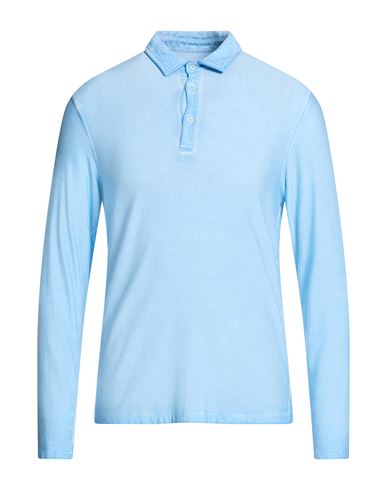 Man Polo shirt Light blue Size S Viscose, Elastane