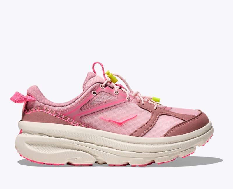 HOKA Bondi B3LS Shoes in Dried Rose/Neon Rose