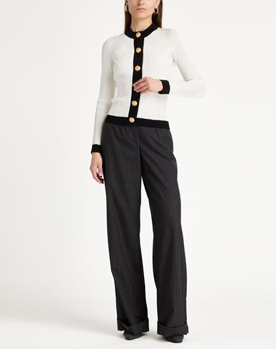 Woman Cardigan White Size 10 Viscose, Polyethylene