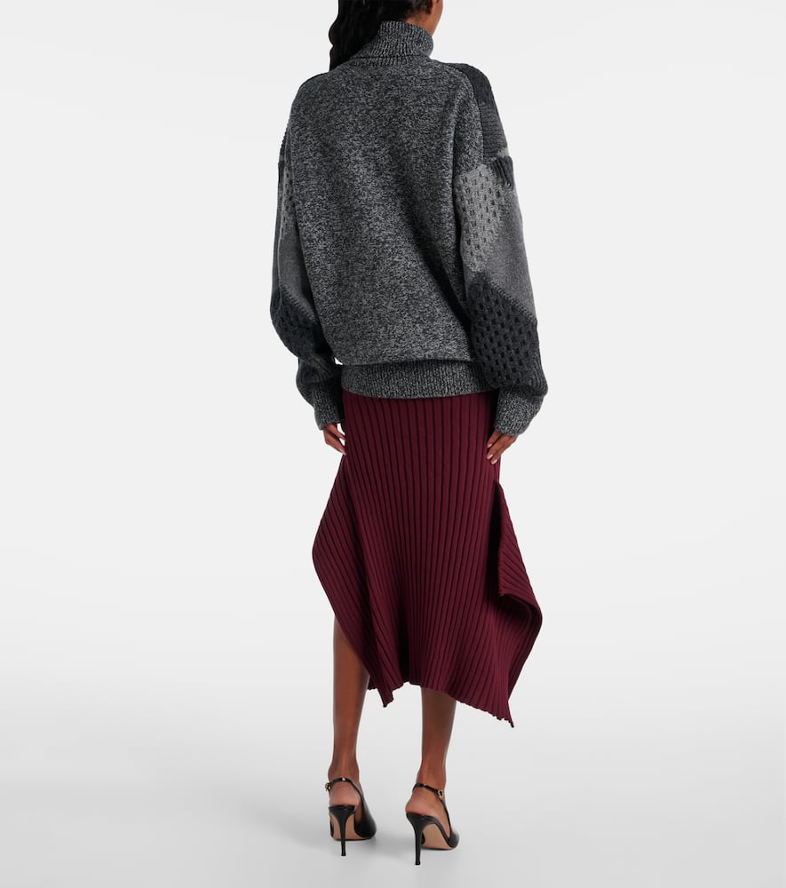 Virgin wool turtleneck sweater