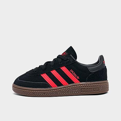 Kids Toddler Originals Handball Spezial Stretch Lace Casual Shoes in Core Black/Pure Ruby