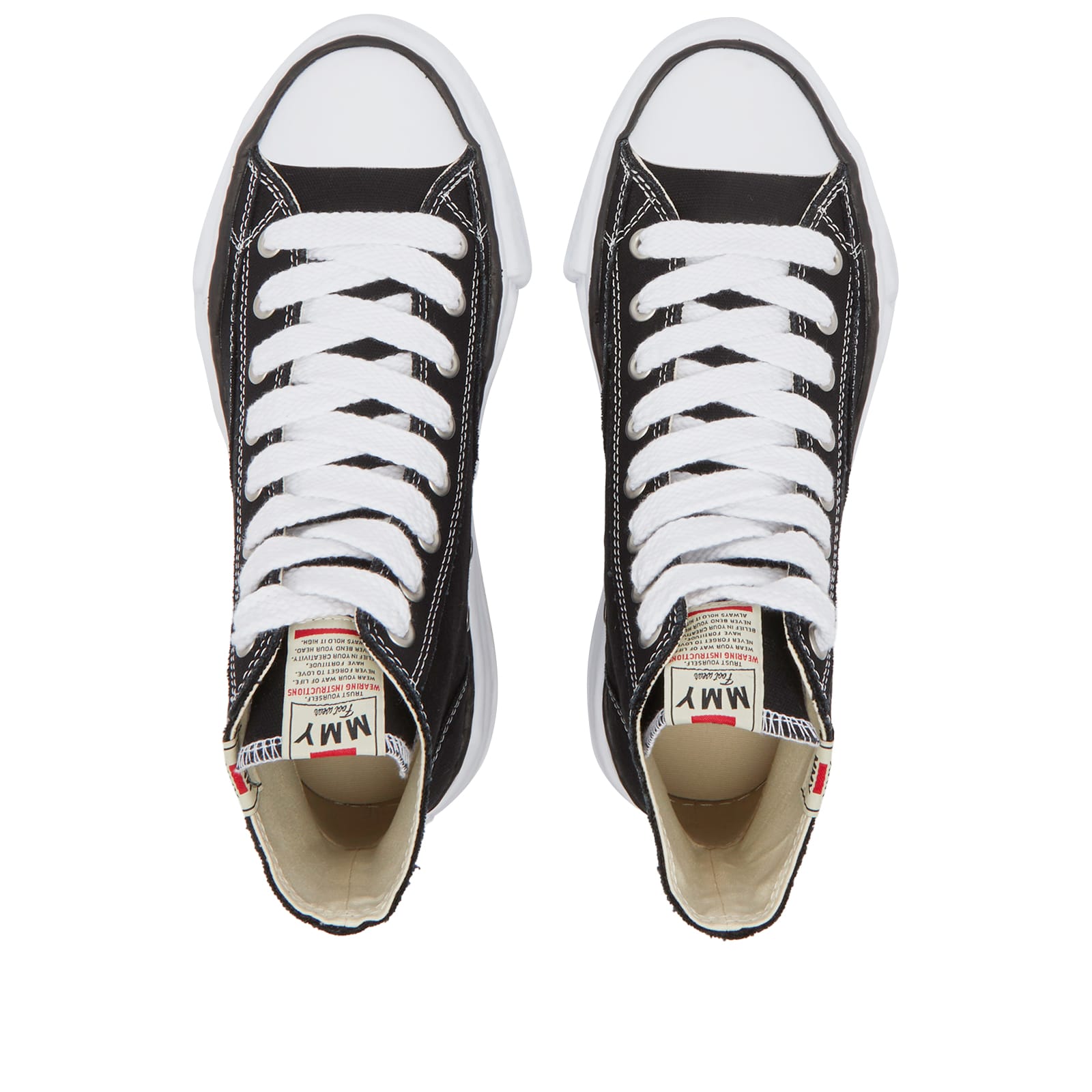 Men's Original Sole Canvas Hi-Top Sneakers in Black