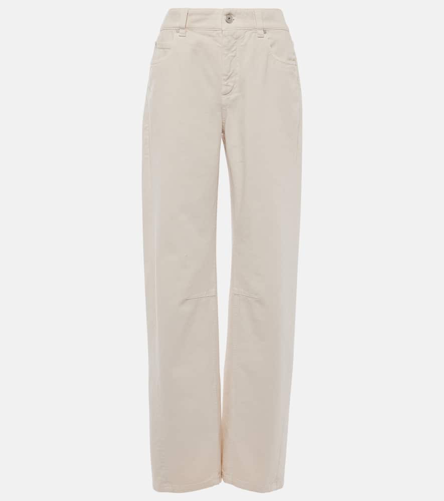 Mid-rise straight jeans