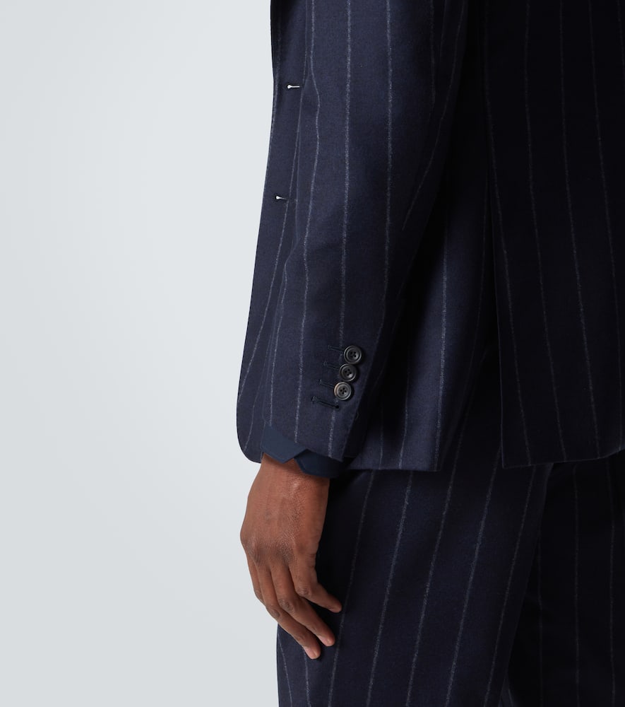 Pinstripe wool and cashmere suit