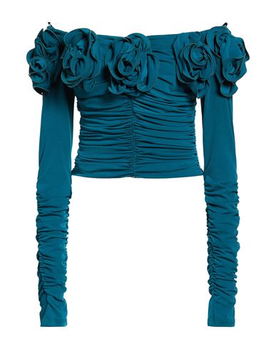 Woman Top Deep teal Size 8 Polyester, Elastane