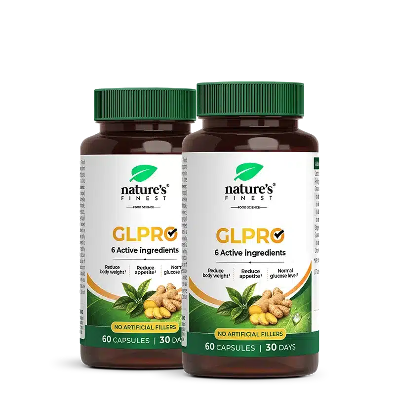 Nature's Finest GLPRO Bundle | integratore per la gestione del peso per appetito + supporto glicemico | carruba, nopal, tè verde, guaranà + cromo