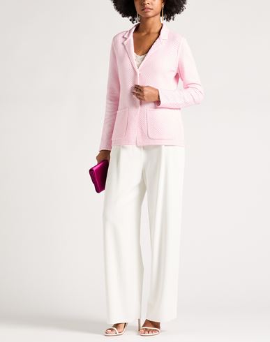 Woman Blazer Pink Size 6 Cotton, Viscose, Polyester
